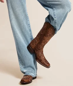 Circle G by Corral Embroidered Leather Western Boot LD Honey Hot