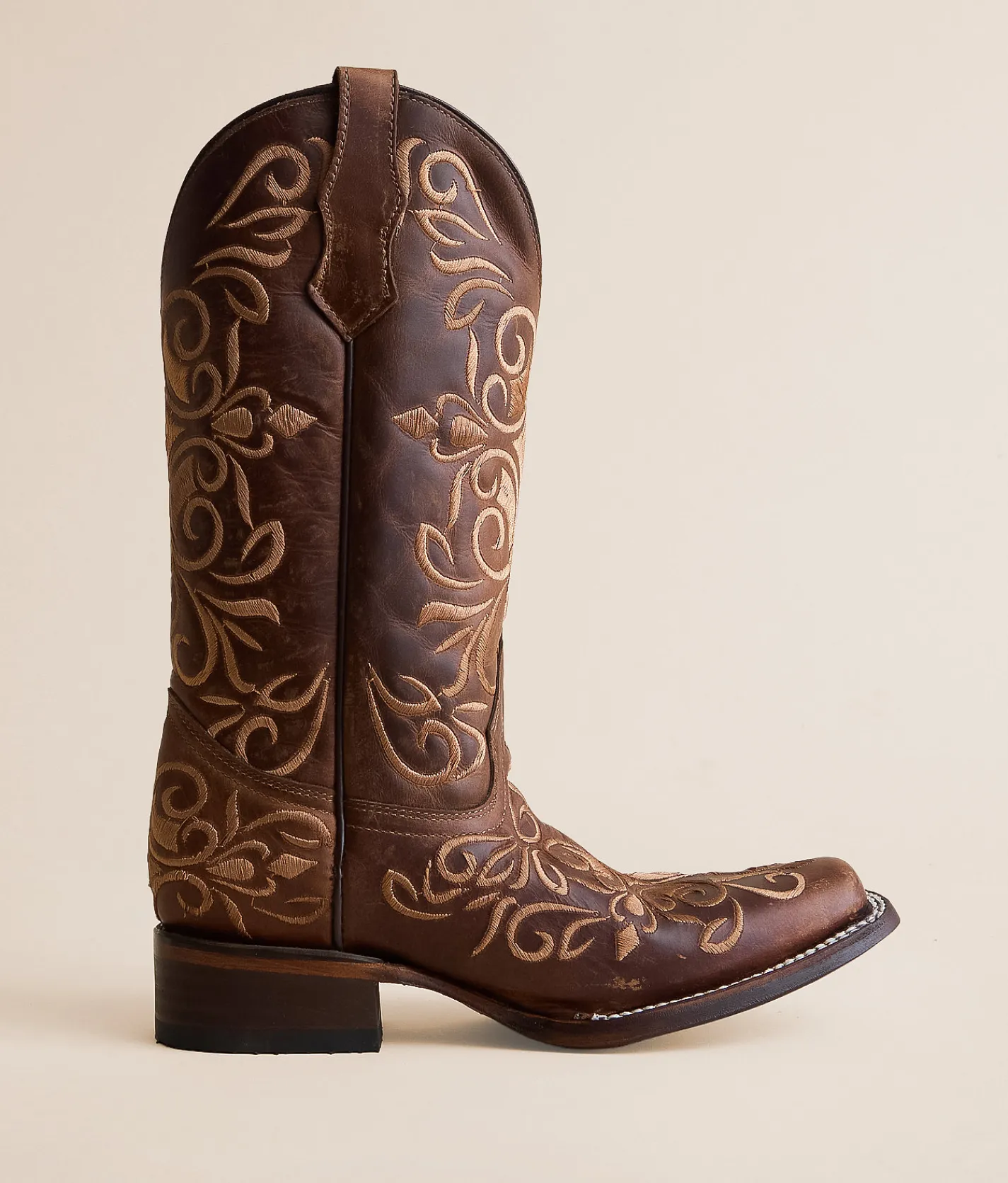 Circle G by Corral Embroidered Leather Western Boot LD Honey Hot