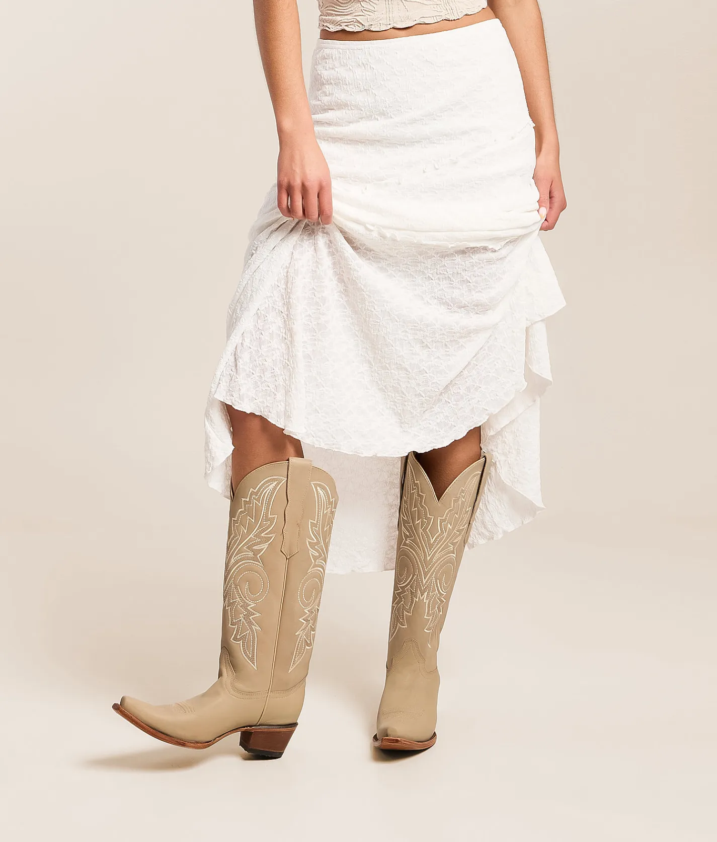 Shoes | Circle G by Corral Embroidered Leather Western Boot Bone