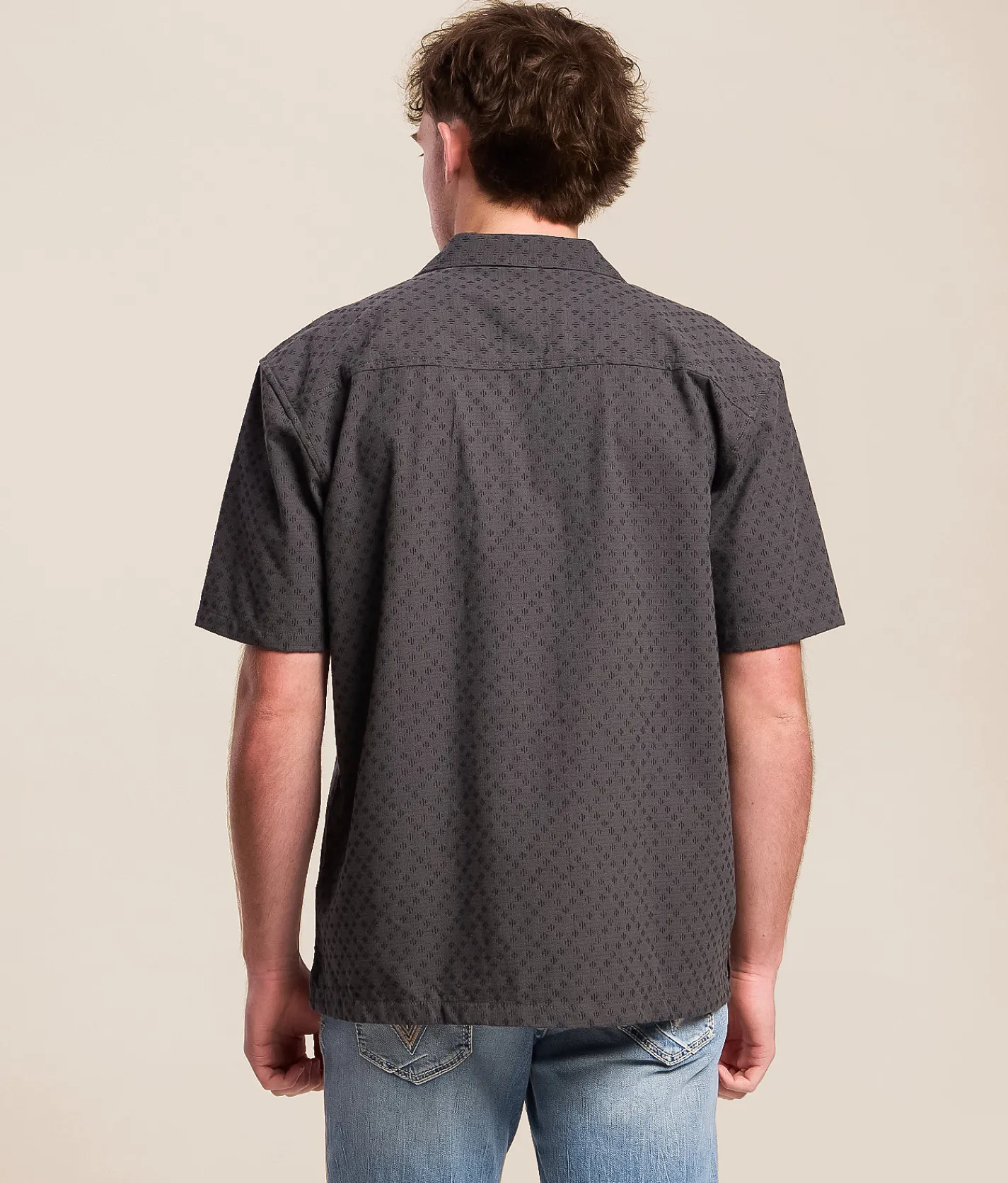 Fried Waters Embroidered Shirt Grey