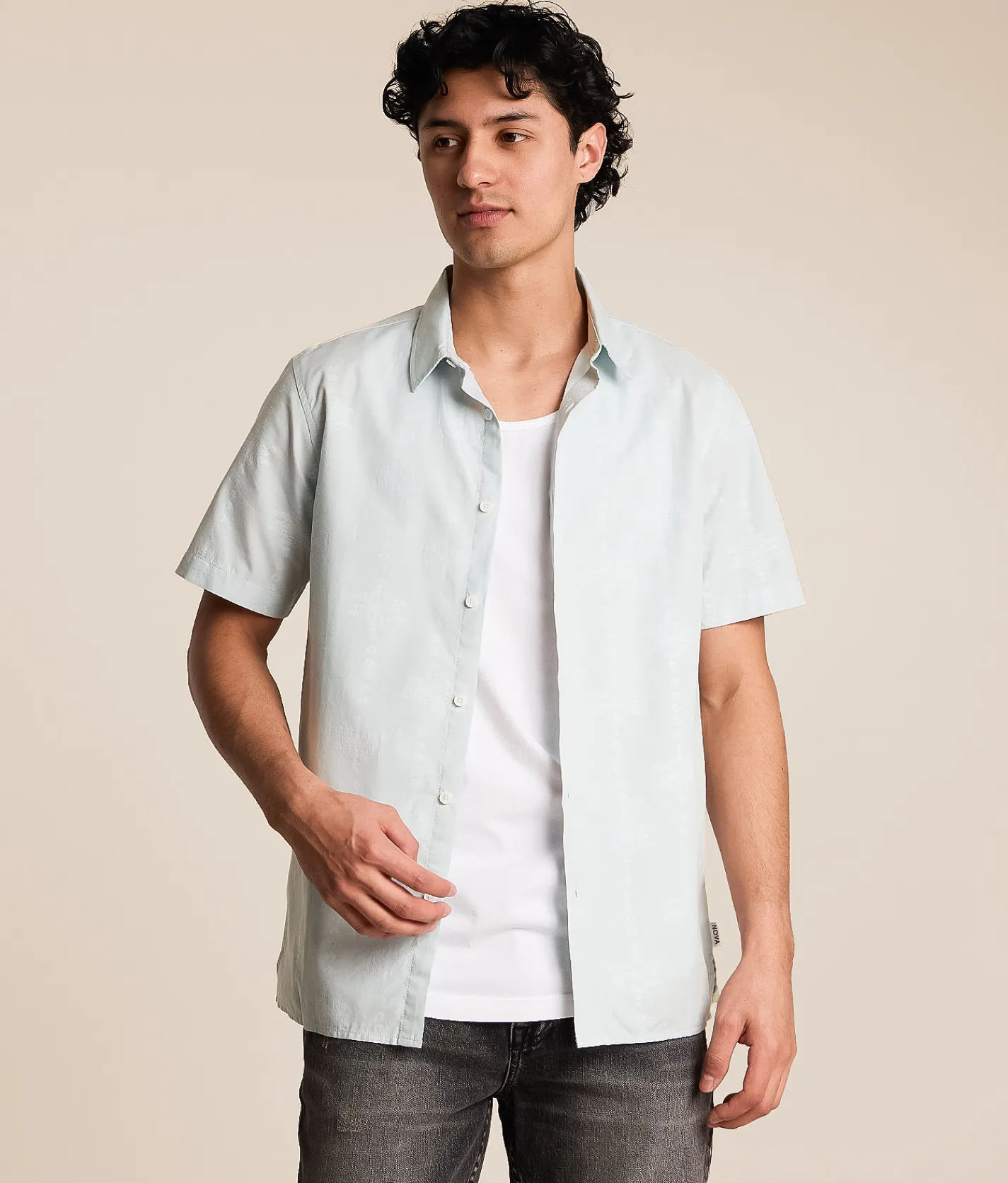 Nova Industries Embroidered Shirt Mint Blue Best