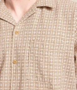 Tops | Fried Waters Embroidered Shirt Beige