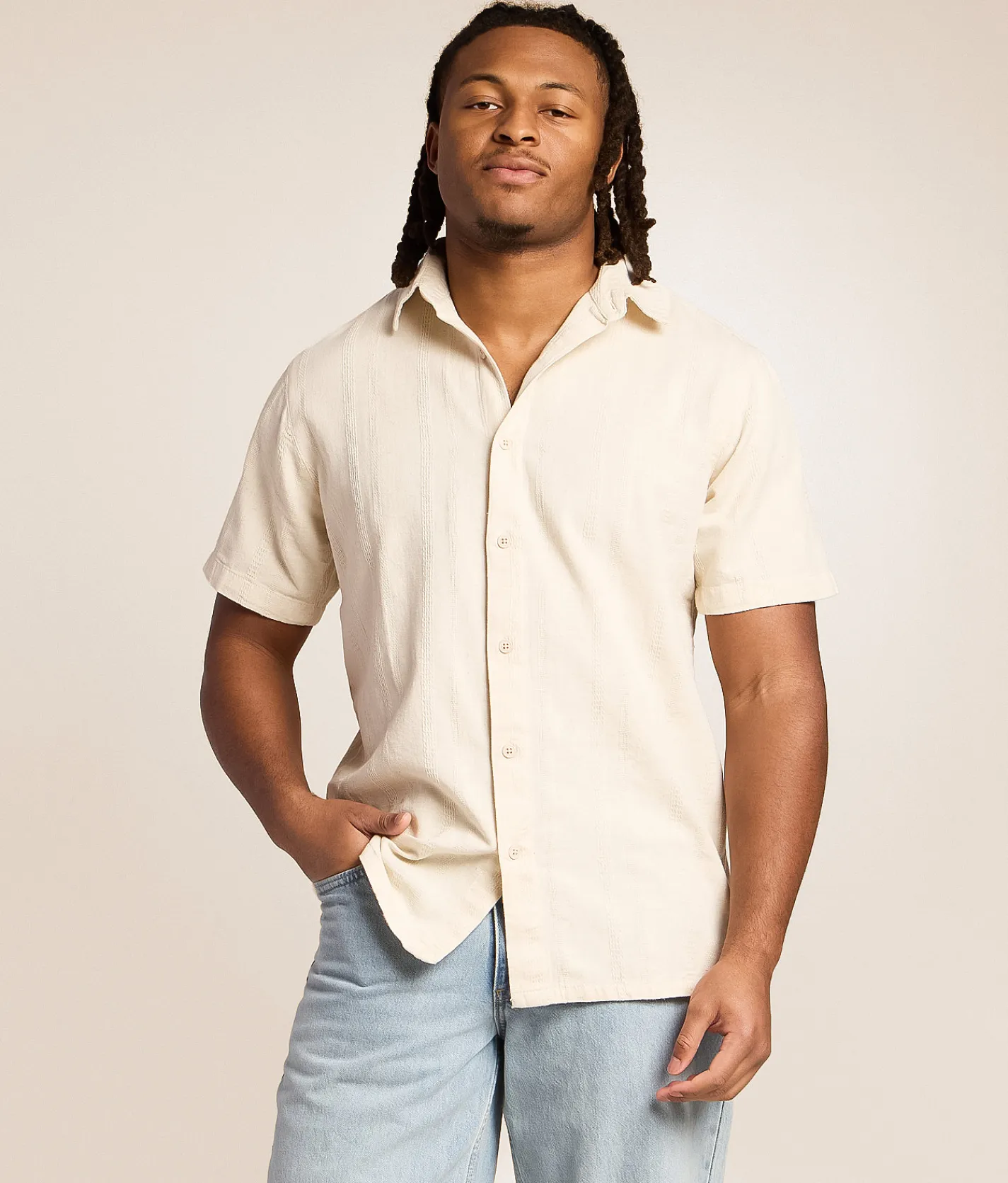 Nova Industries Embroidered Shirt Ivory Outlet