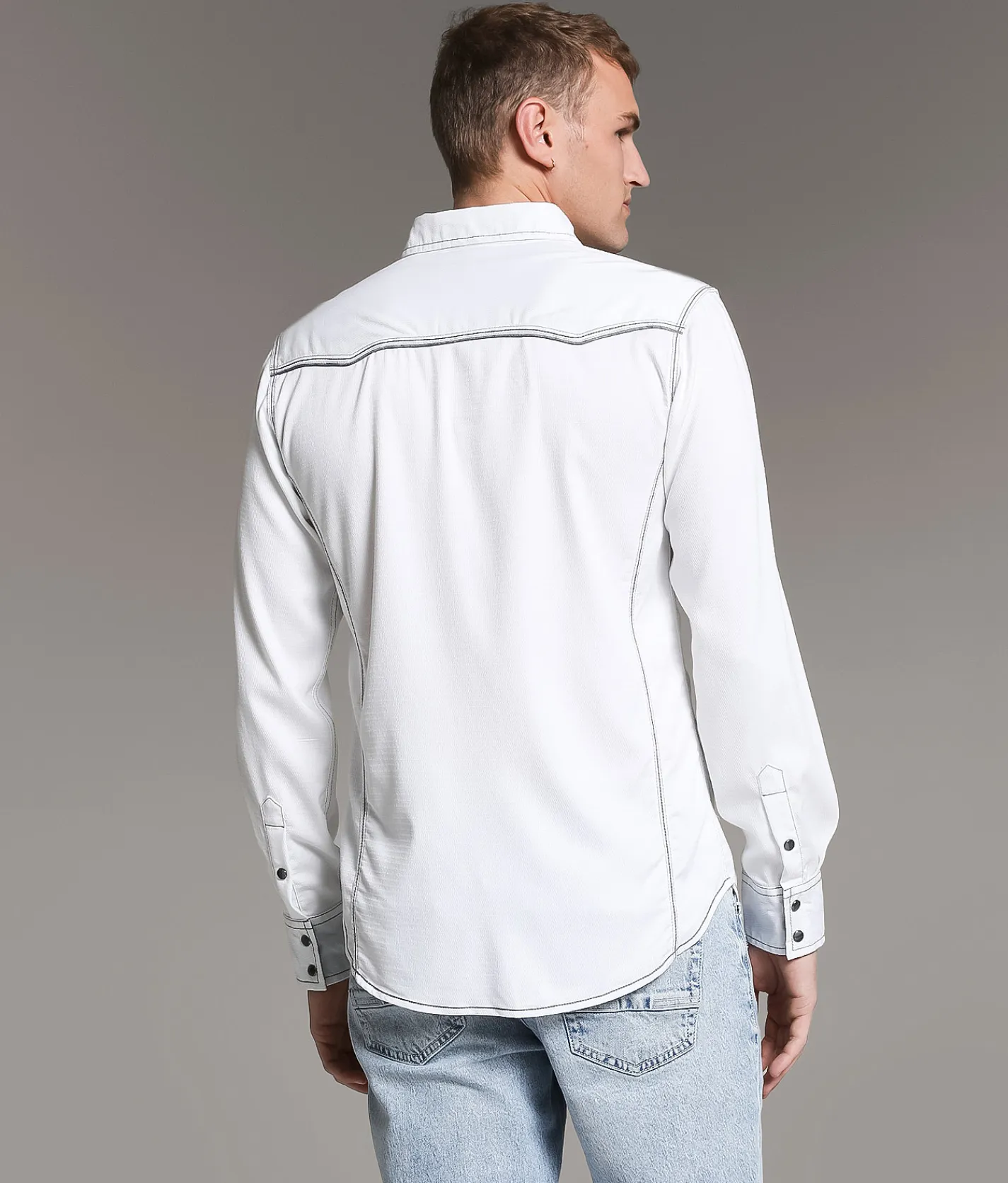 BKE Embroidered Standard Shirt White Discount