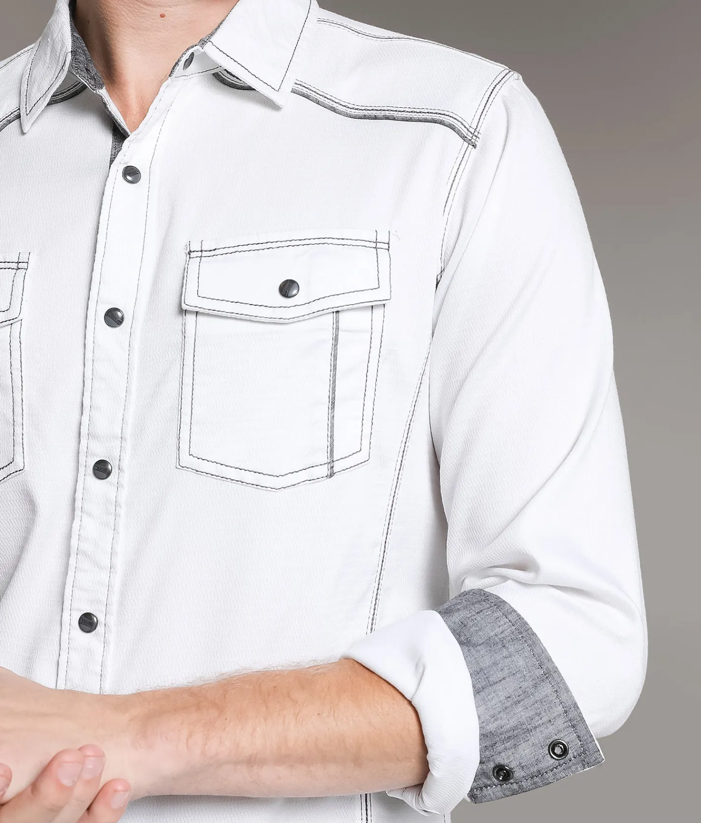 BKE Embroidered Standard Shirt White Discount