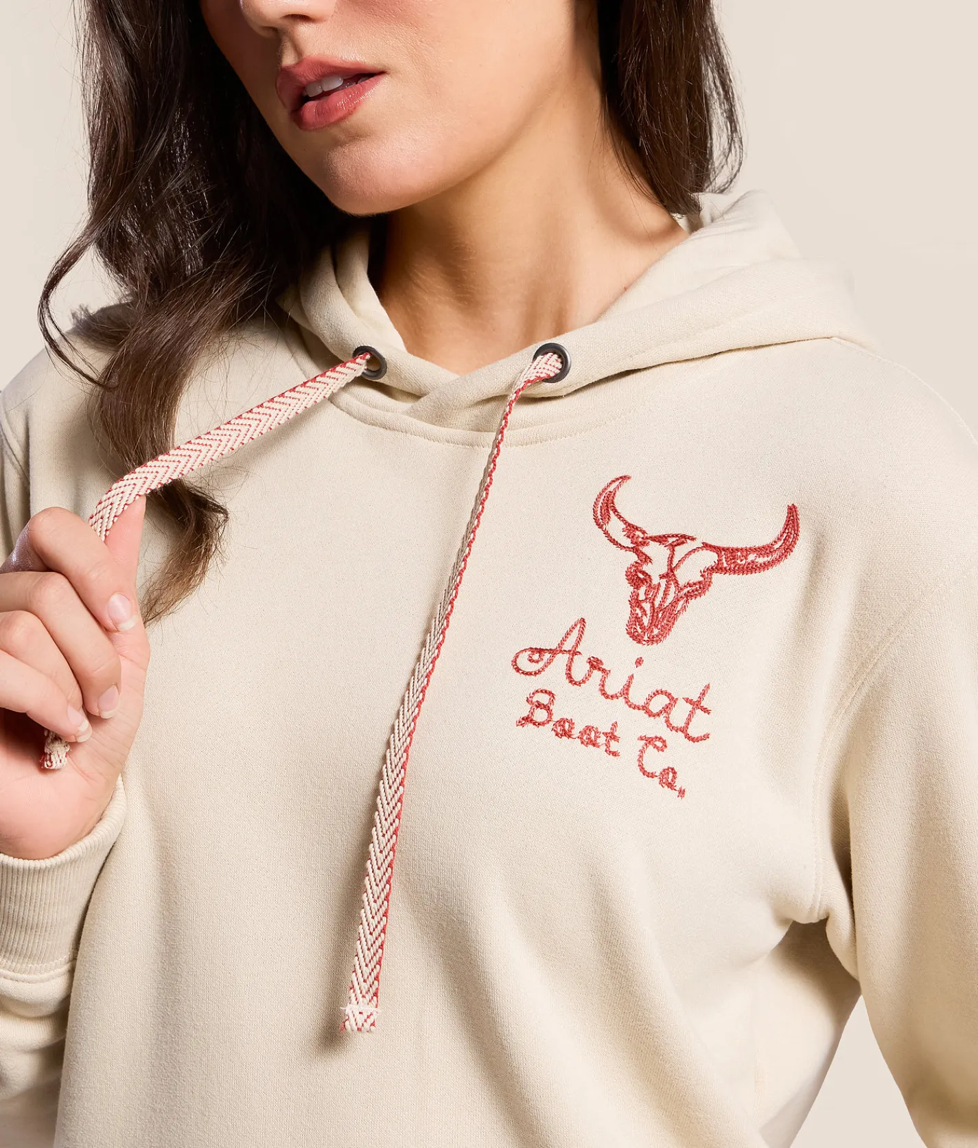 Ariat Embroidered Stitch Hooded Sweatshirt Oyster Grey Online