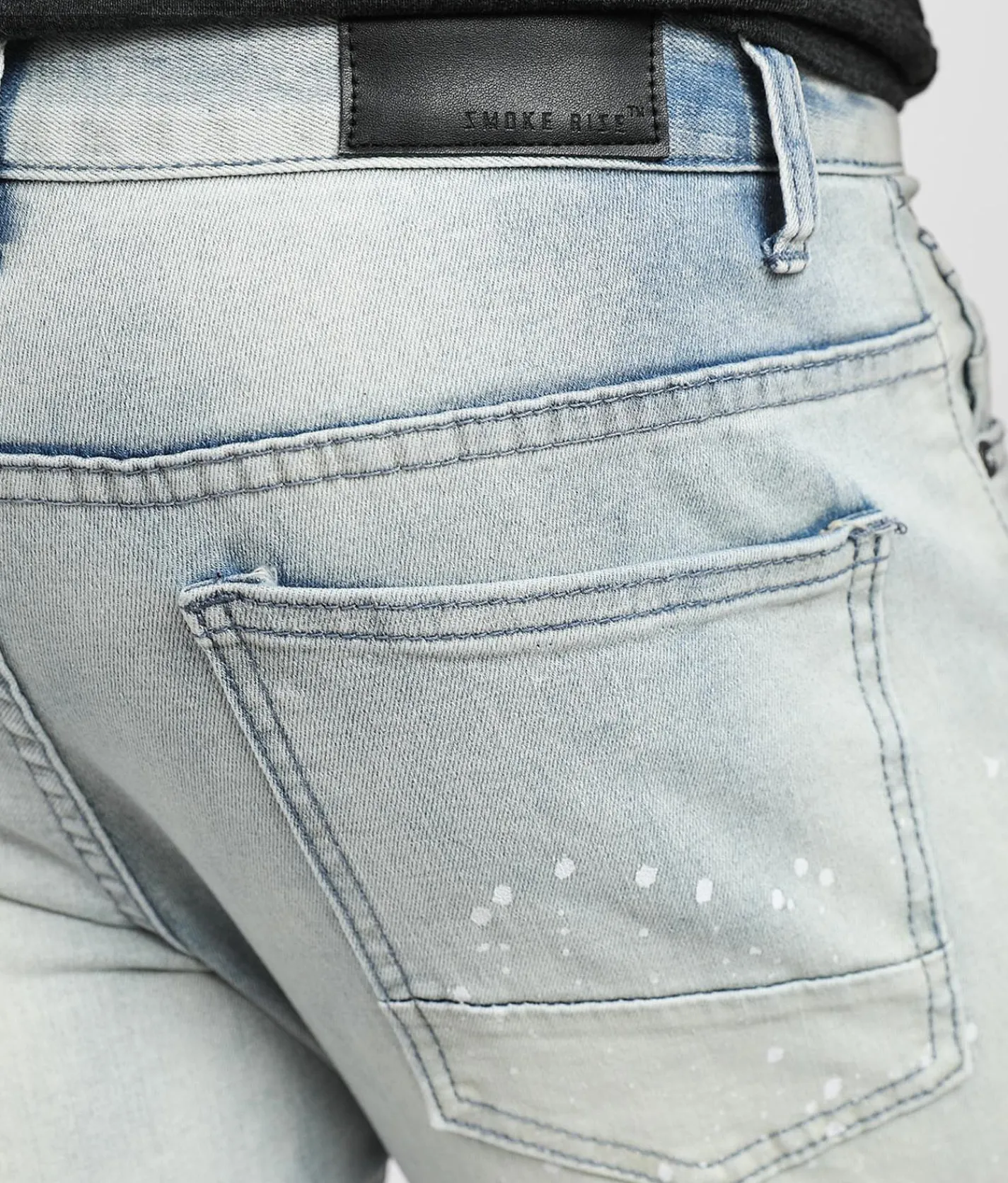 Smoke Rise® Embroidered Taper Stretch Jean Hazy Blue Best