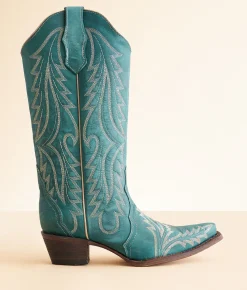 Shoes | Circle G by Corral Embroidered Western Leather Boot LD Turqoise