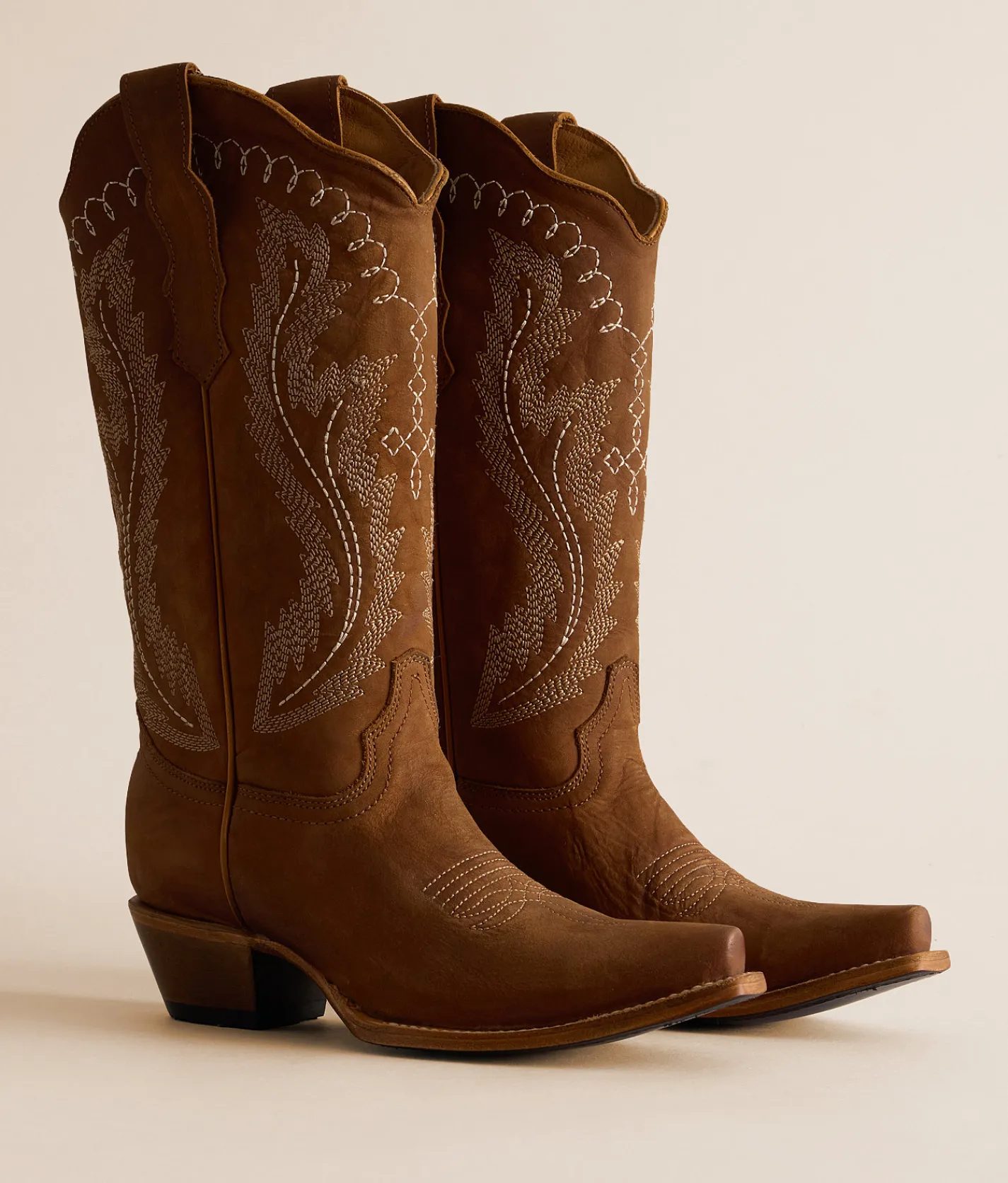 Circle G by Corral Embroidery Triad Leather Western Boot Bronze Best