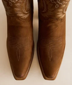 Circle G by Corral Embroidery Triad Leather Western Boot Bronze Best