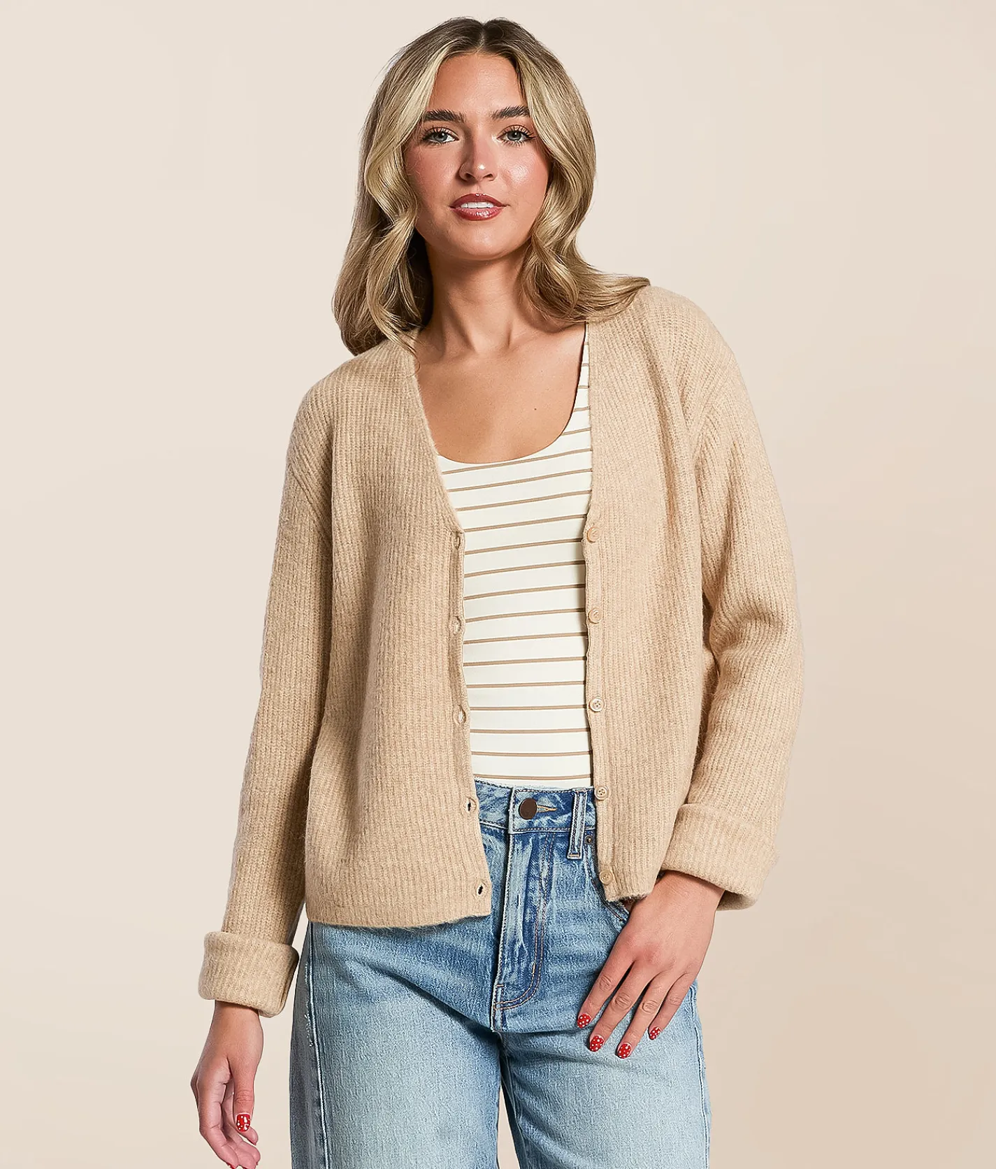 Z Supply Emile Cardigan Sweater Classic Heather Grey Hot
