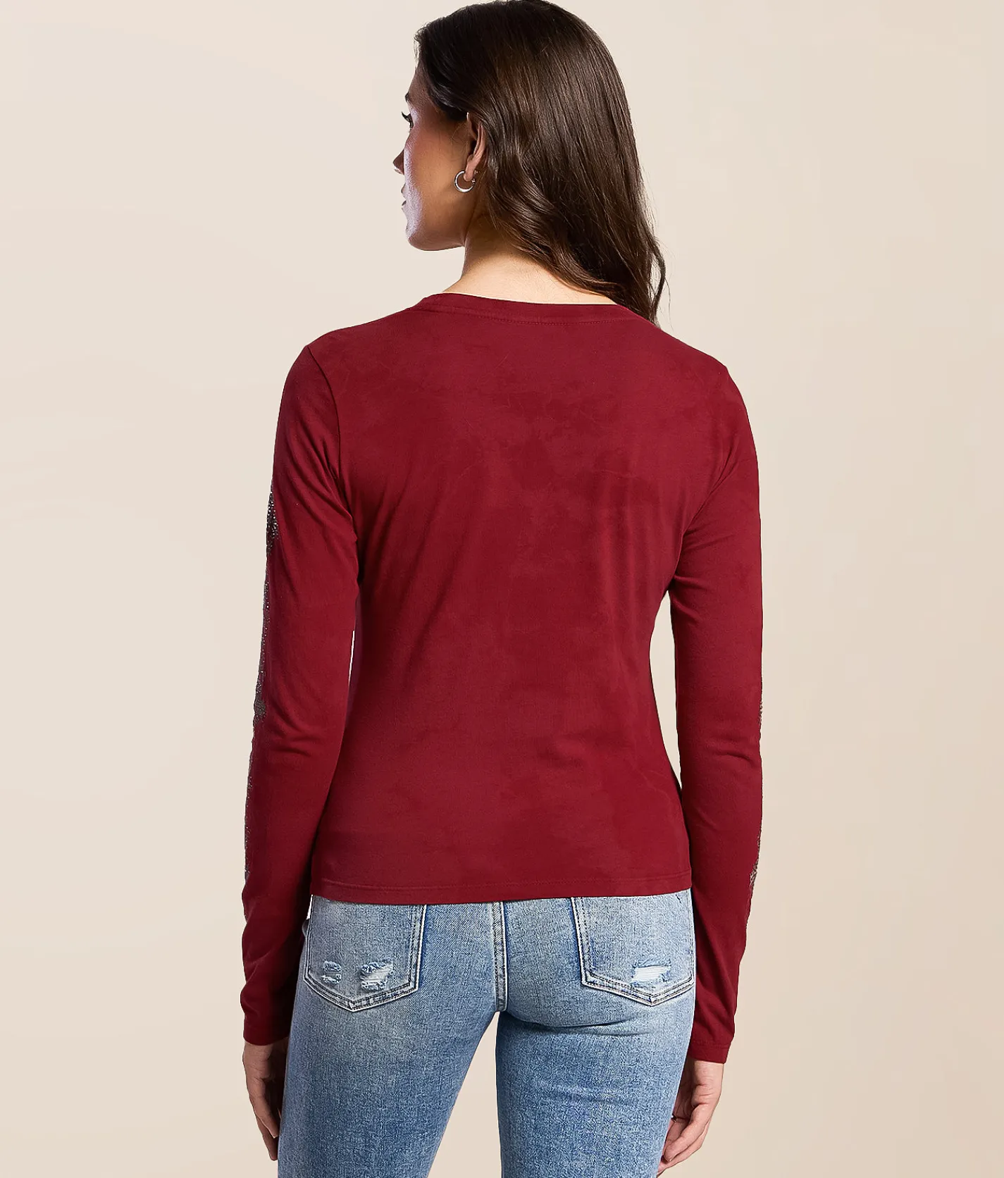 Tops | Affliction Empower T-Shirt Dirty Red Tea Stain