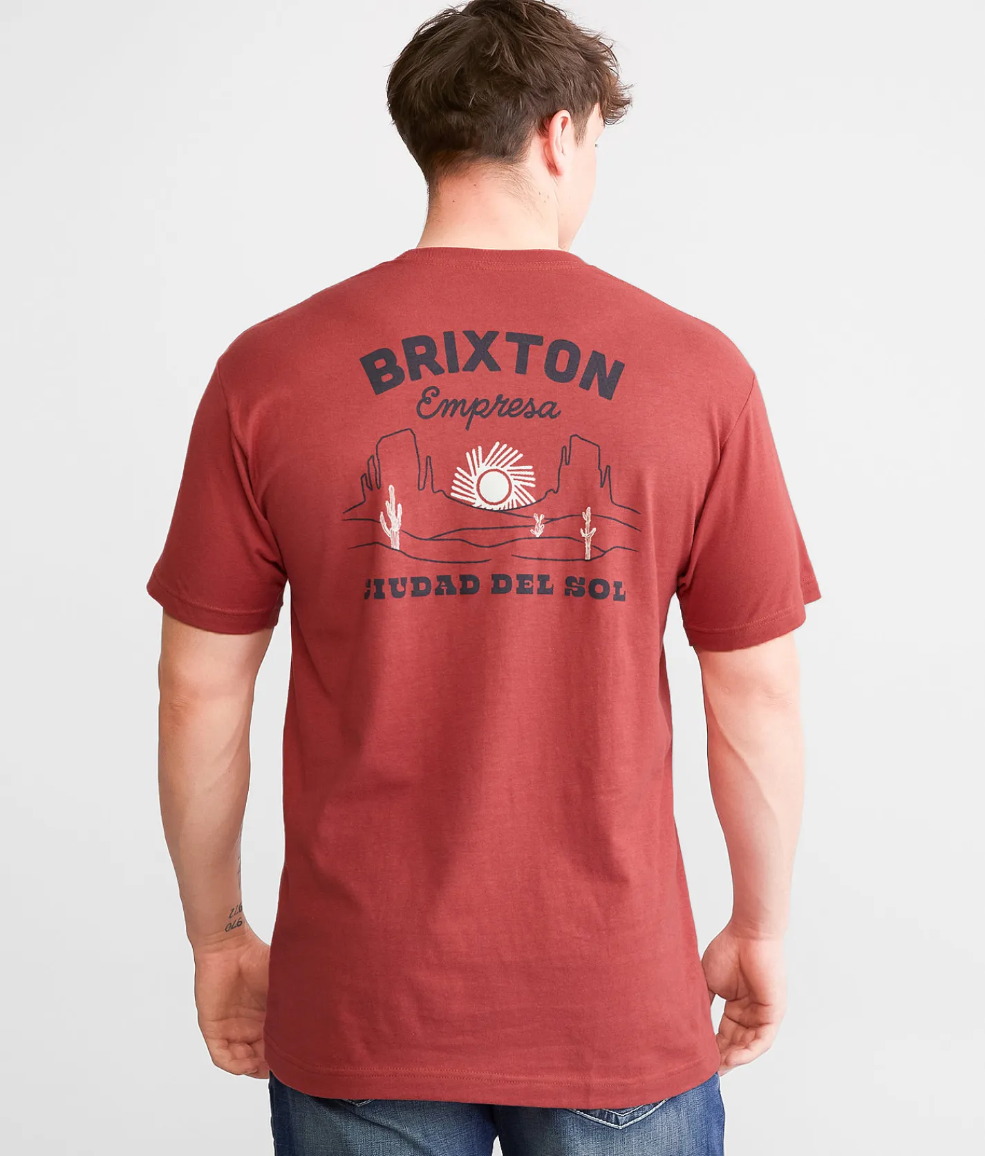 Graphic T-Shirts | Brixton Empresa T-Shirt Dusty Cedar