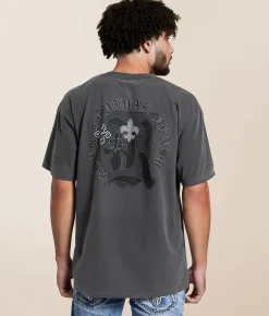 Rock Revival Enzo T-Shirt Onyx Pigment Clearance