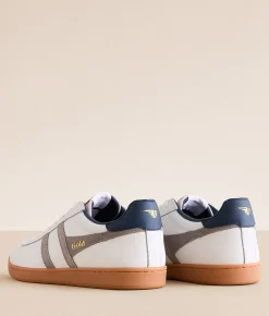 Activewear|Shoes | Gola® Equipe II Leather Sneaker White Cement Navy