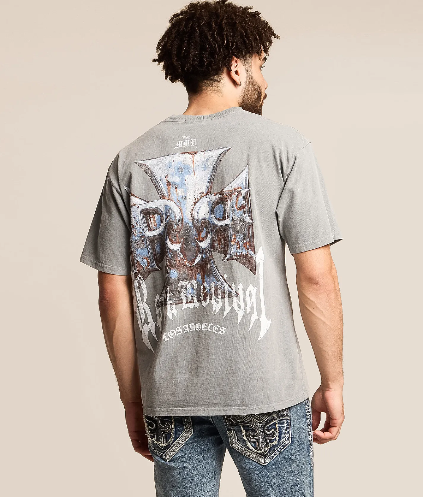Rock Revival Eric T-Shirt Grey Discount