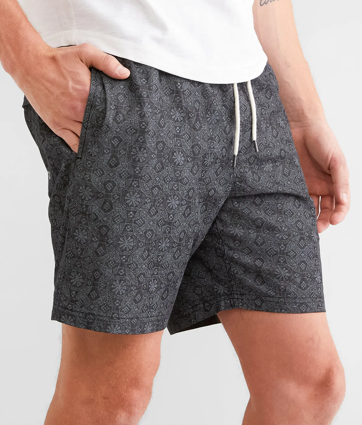 RVCA Escape Stretch Short Washed Black Hot