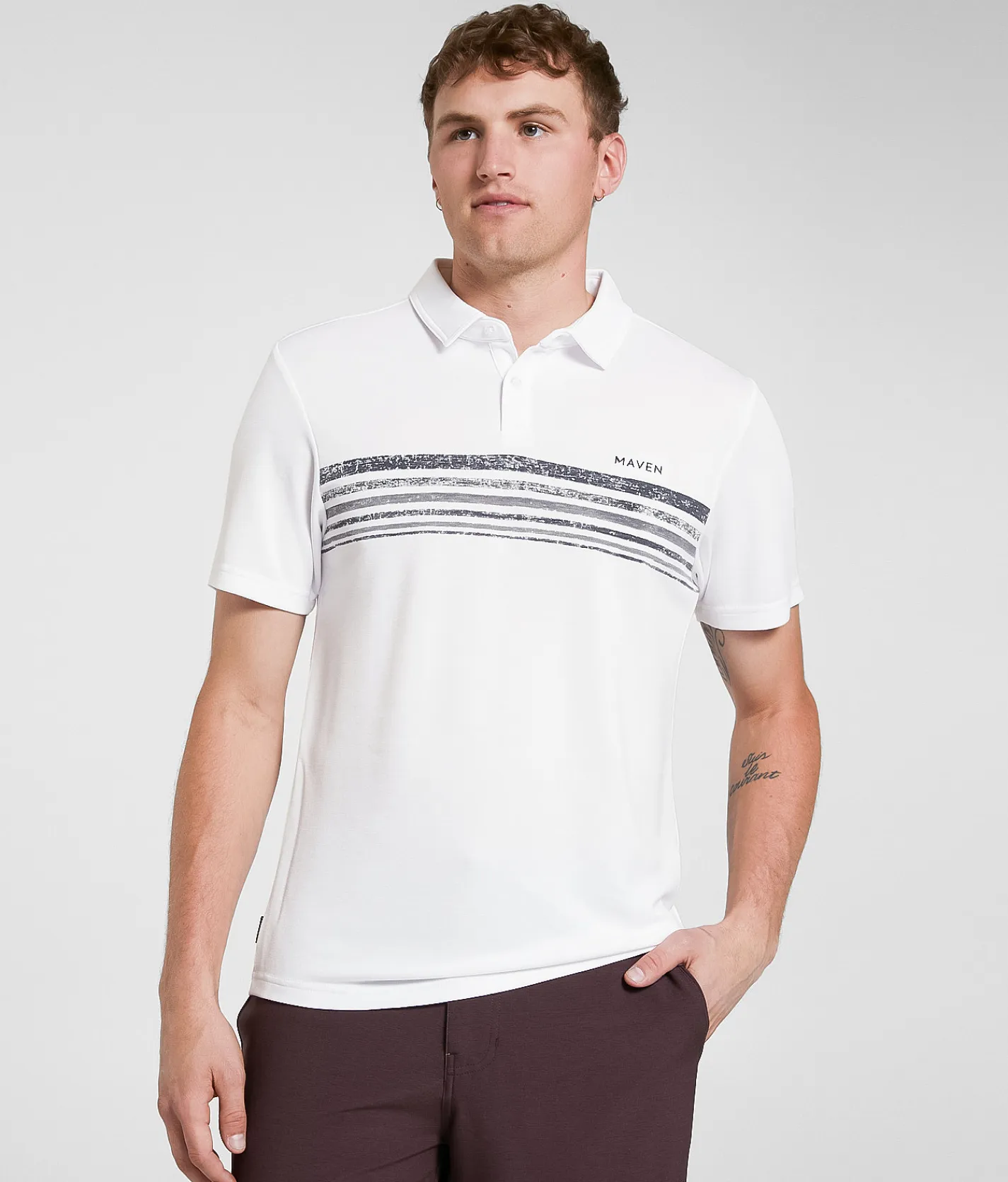 Maven Co-op Essential Aim Performance Polo White Clearance