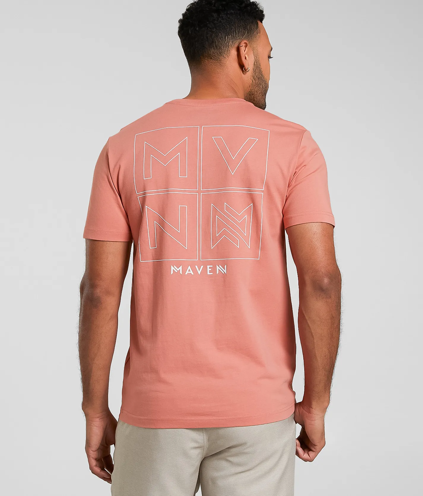 Maven Co-op Essential Boxed In Performance T-Shirt Terra Cotta Discount