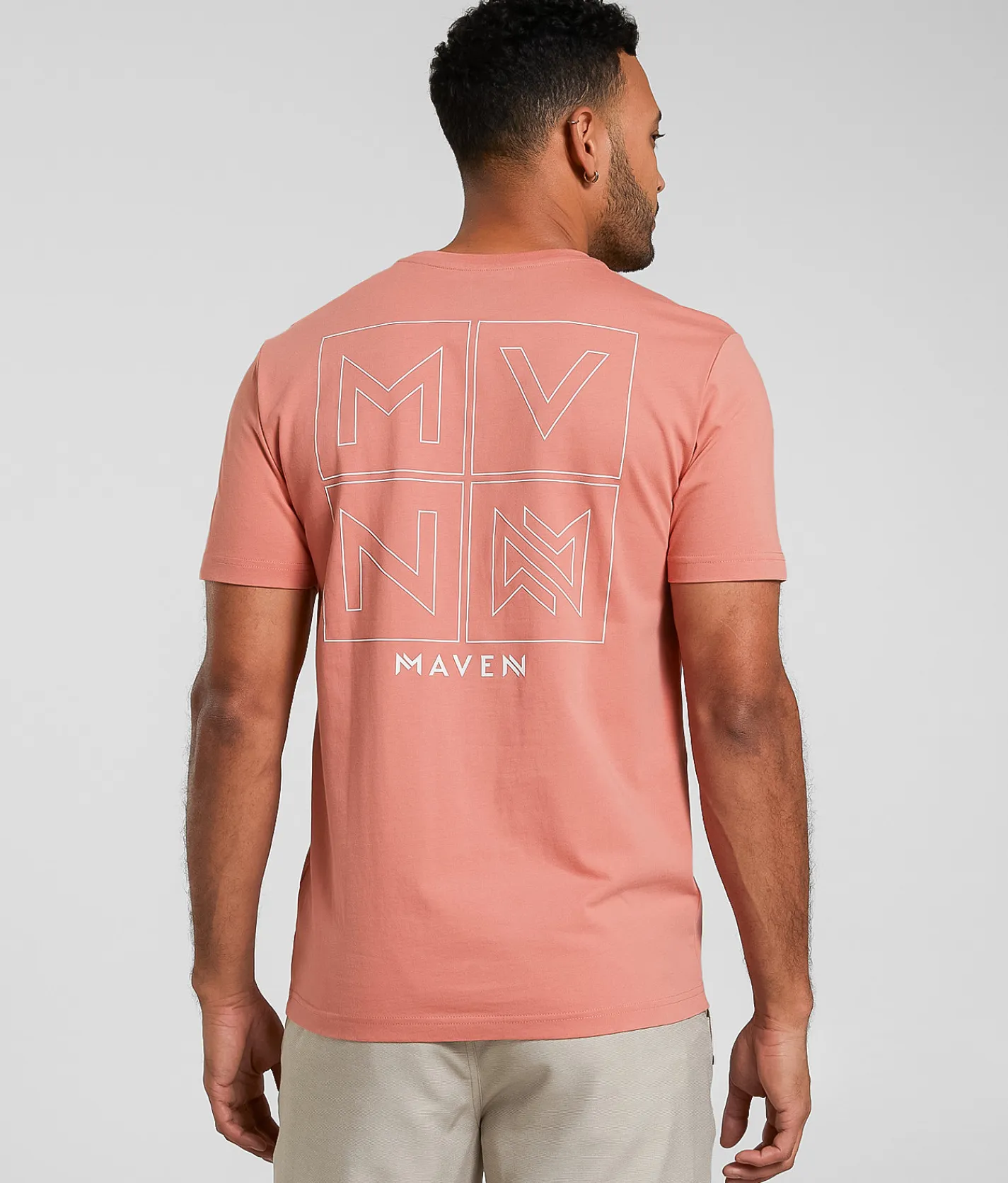 Tops|Activewear | Maven Co-op Essential Boxed In Performance T-Shirt Terra Cotta