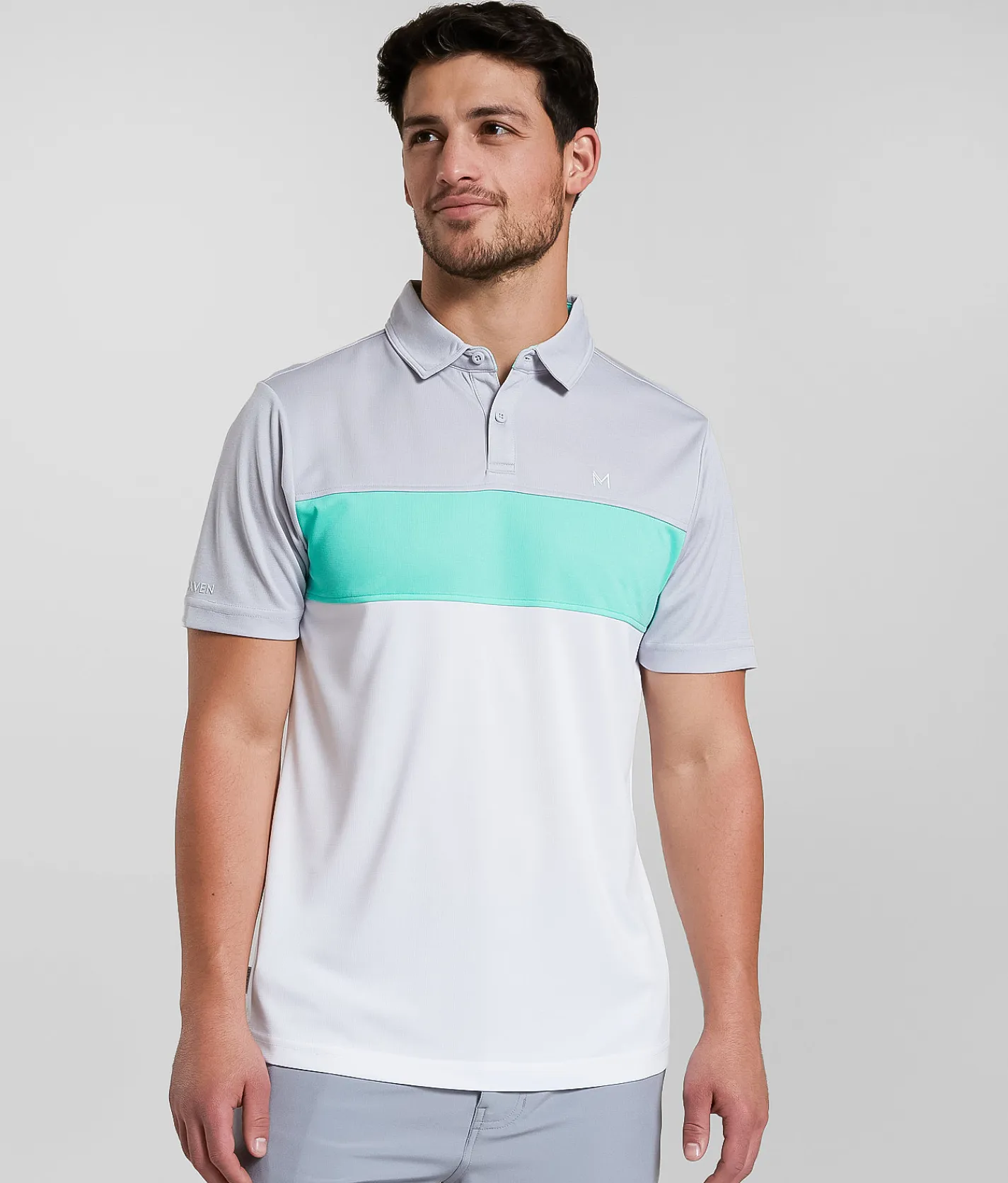 Maven Co-op Essential Club Performance Polo Bright Teal Discount