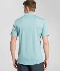 Maven Co-op Essential Course Performance Stretch Polo Aqua Haze New