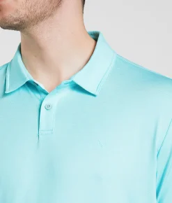 Activewear | Maven Co-op Essential Course Performance Stretch Polo Aqua