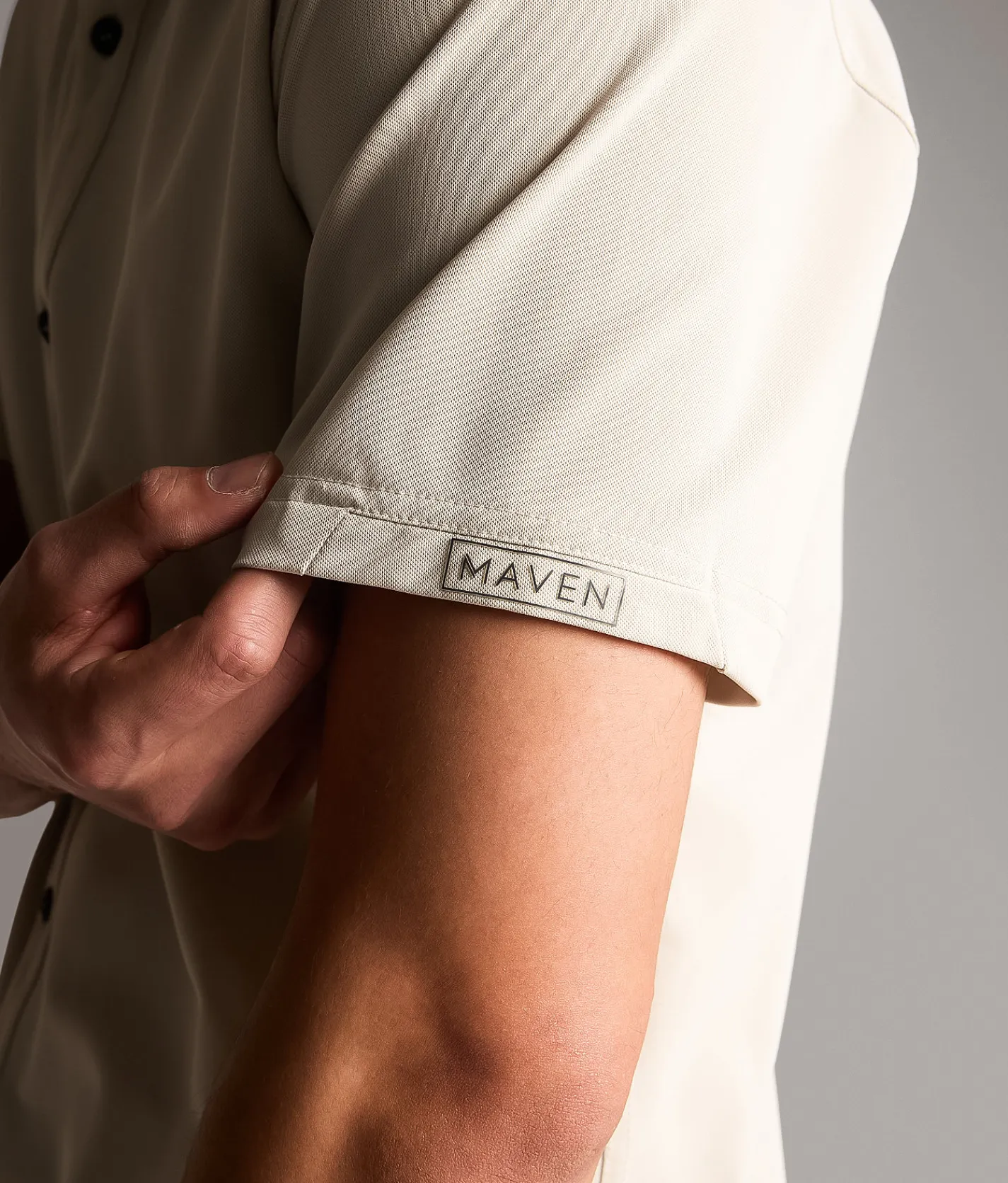Tops | Maven Co-op Essential Performance Stretch Shirt Tan