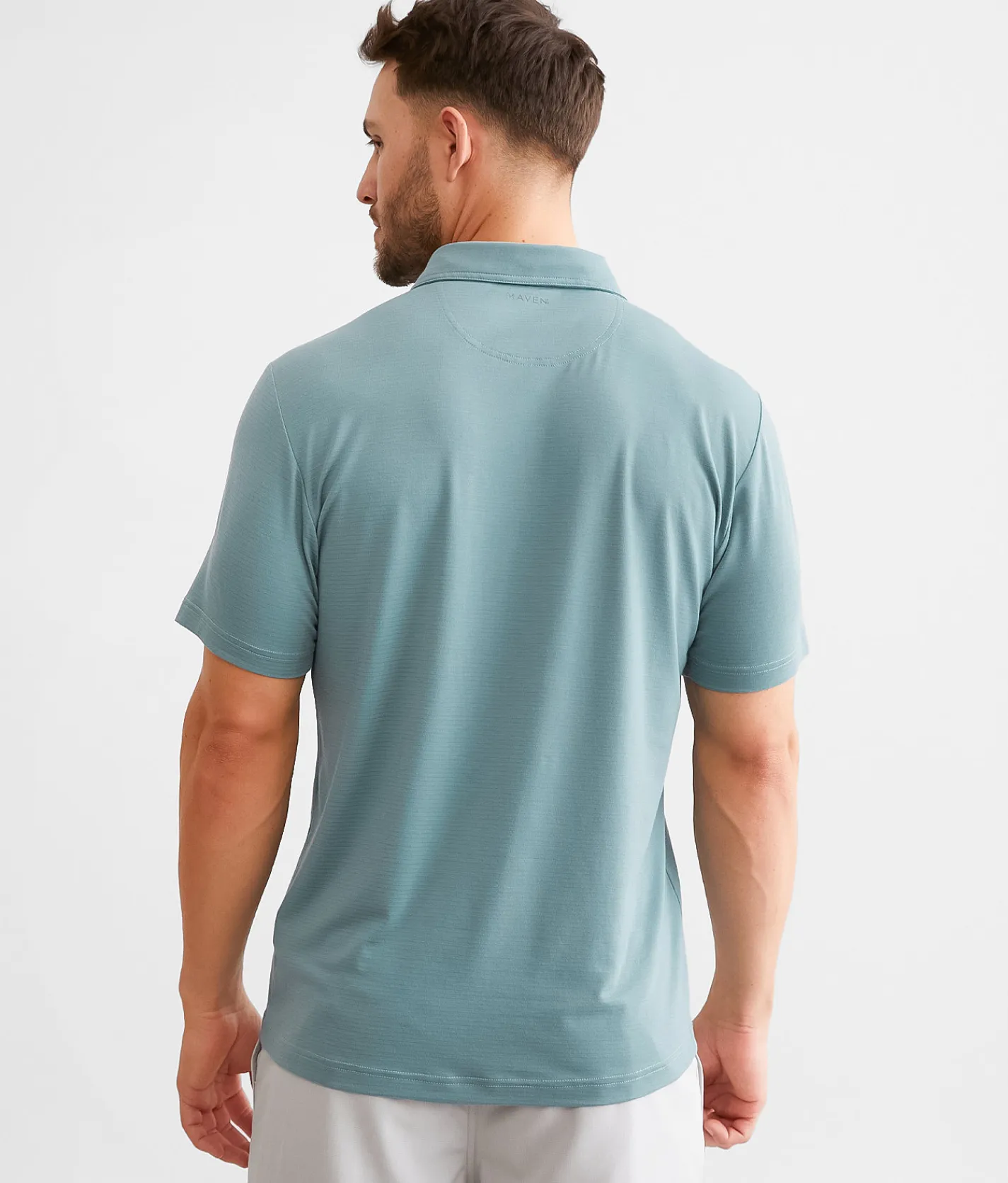 Activewear | Maven Co-op Essential Performance Stretch Polo Dusty Teal