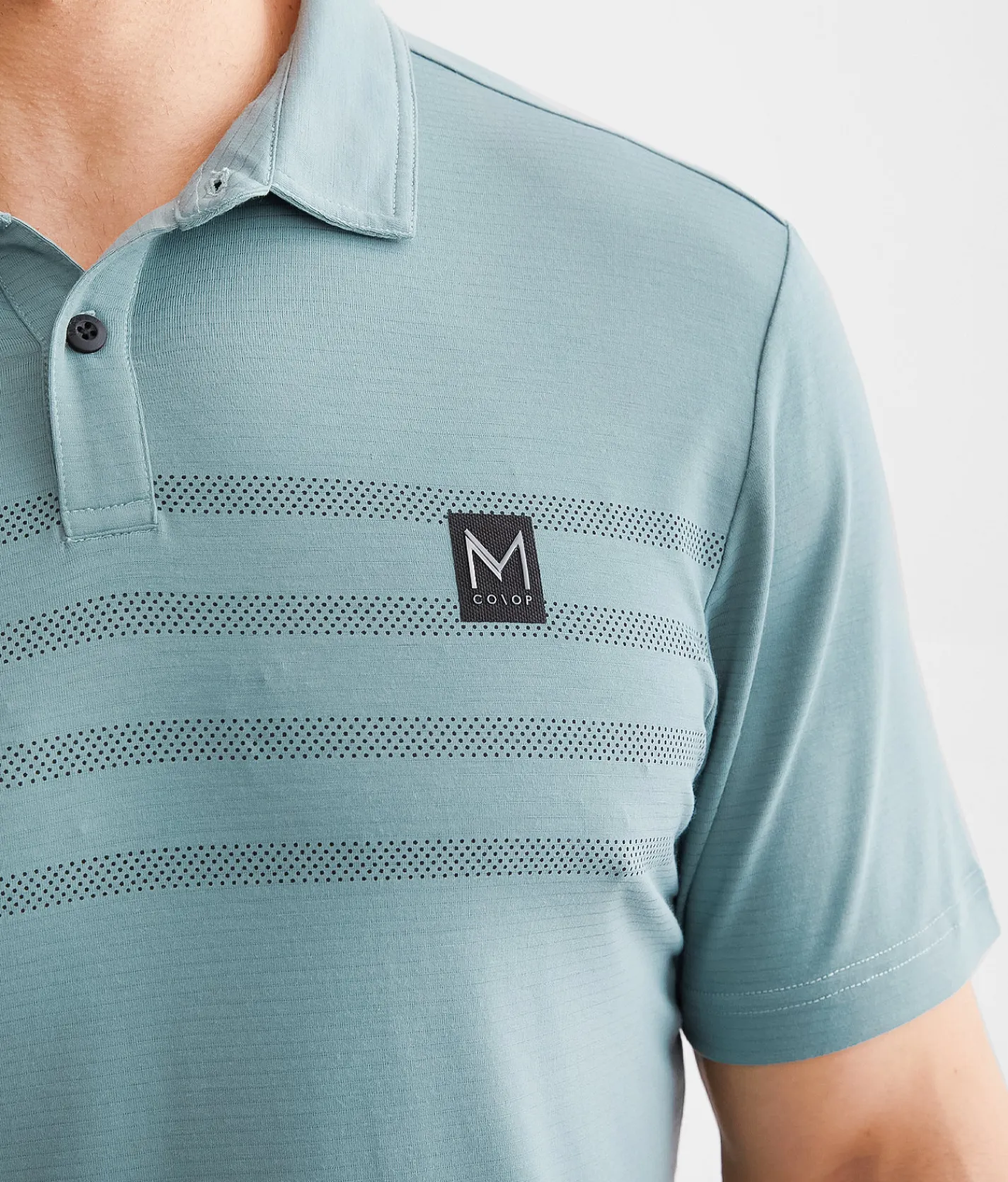 Activewear | Maven Co-op Essential Performance Stretch Polo Dusty Teal