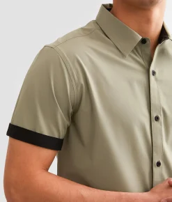 Activewear | Maven Co-op Essential Performance Stretch Shirt Olive