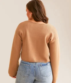Z Supply Estelle Cropped Cardigan Sweater Oatmeal Heather Best