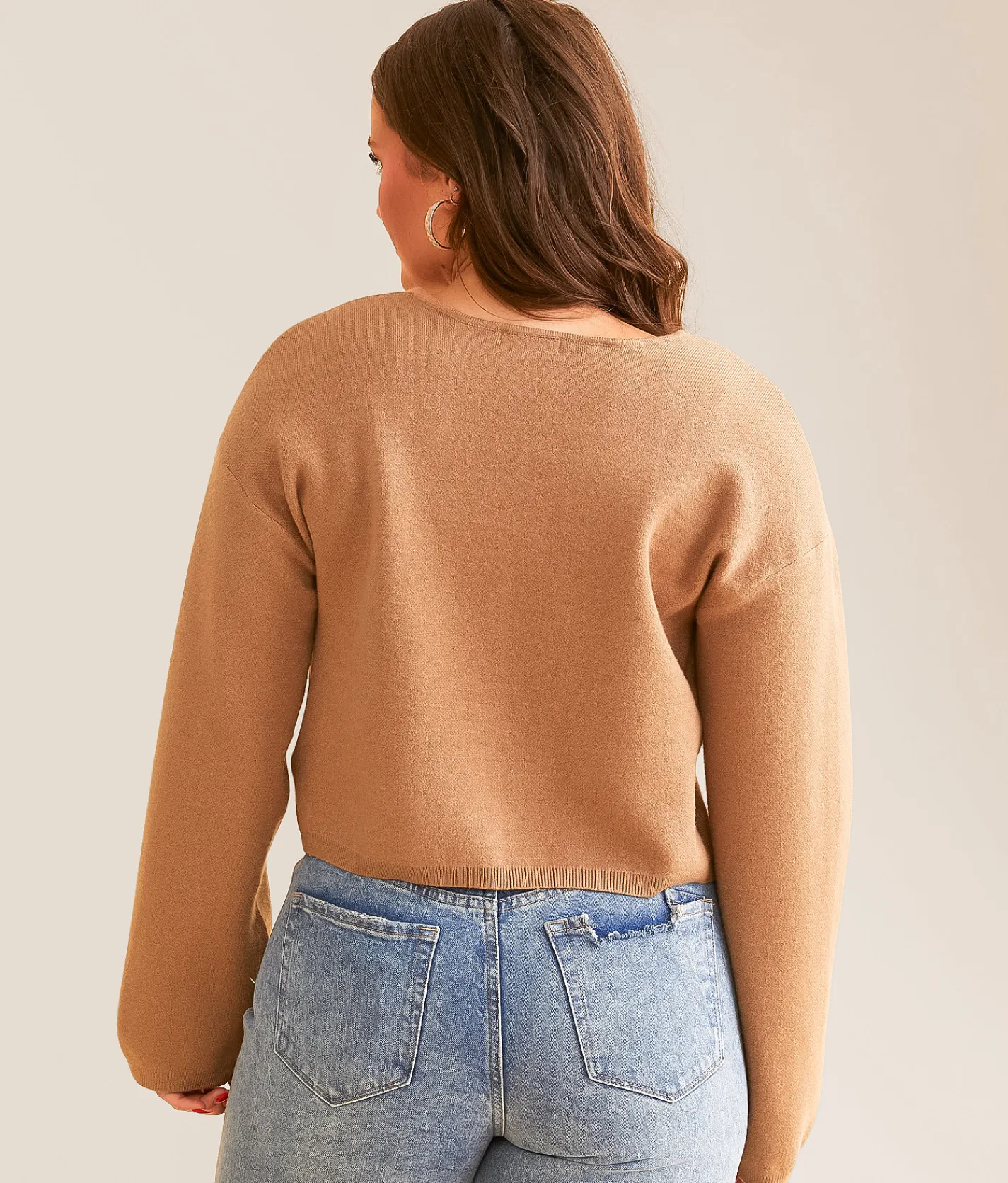 Z Supply Estelle Cropped Cardigan Sweater Oatmeal Heather Best