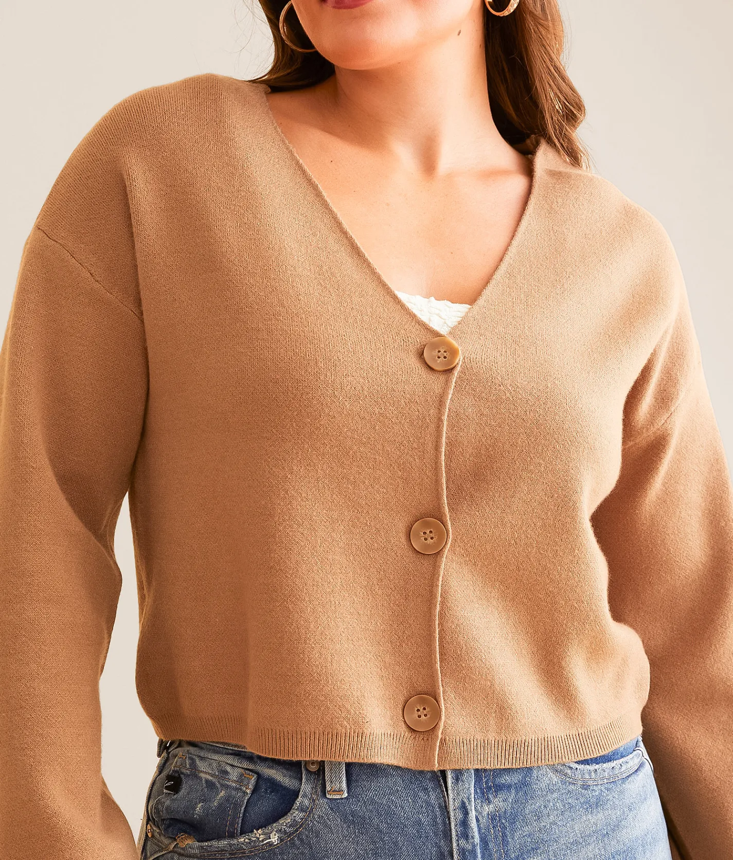 Z Supply Estelle Cropped Cardigan Sweater Oatmeal Heather Best