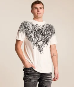 Tops|Graphic T-Shirts | Affliction Eternal Divide T-Shirt Vintage White