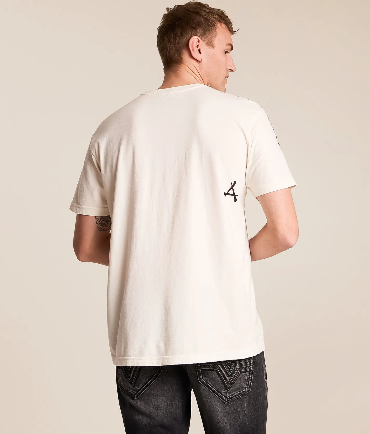 Tops|Graphic T-Shirts | Affliction Eternal Divide T-Shirt Vintage White