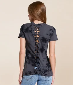 Tops | Affliction Eternal Throne T-Shirt Charcoal Blk Crystl Wash