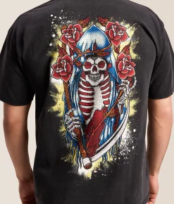 Tops|Graphic T-Shirts | Affliction Eternal Wager T-Shirt Vintage Black Pigment Dye