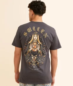 Graphic T-Shirts | Sullen Eternity T-Shirt Grey Pinstripe