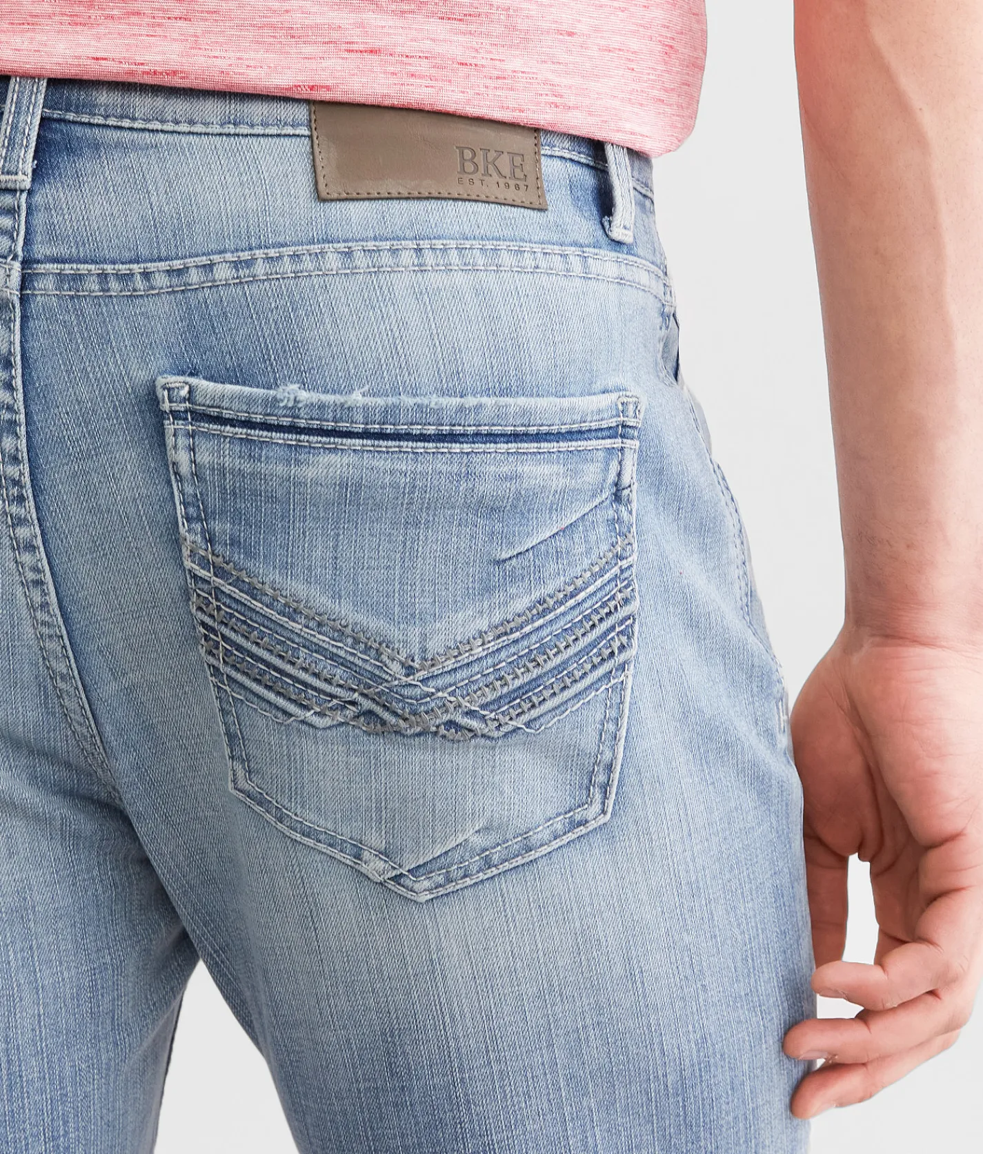 BKE Ethan Straight Stretch Jean Silver Best