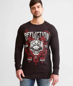 Affliction Ethereal Mist Reversible Thermal Raisin Crystal Wash Black Discount