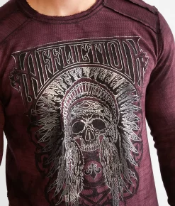 Affliction Ethereal Mist Reversible Thermal Raisin Crystal Wash Black Discount