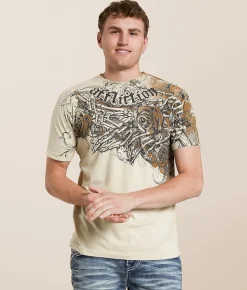 Graphic T-Shirts | Affliction Everlasting T-Shirt Light Tobacco