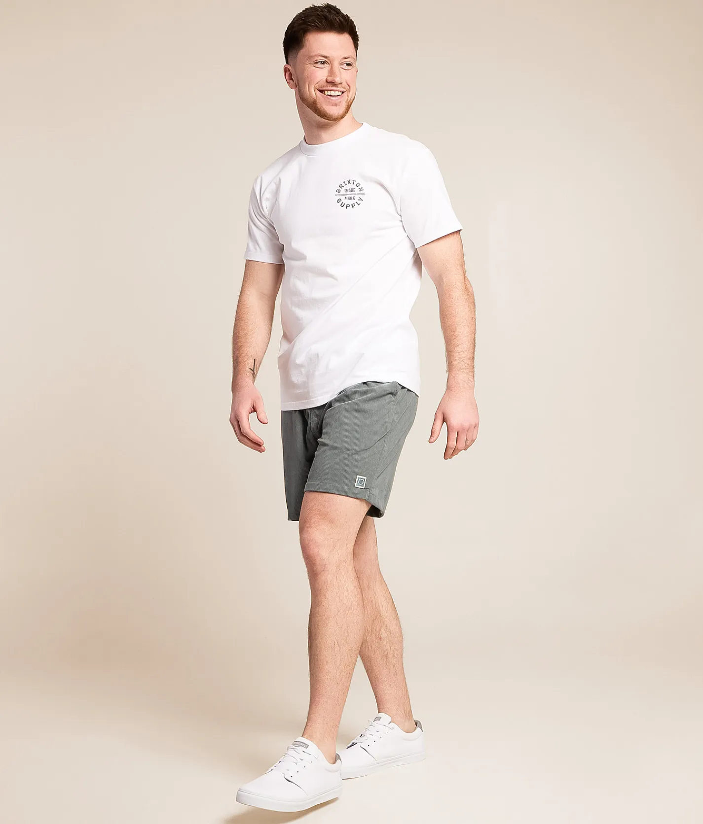 Brixton Everyday Corduroy Short Whitecap Discount