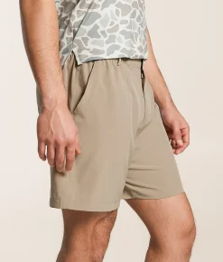 Bottoms|Shorts | BURLEBO Everyday Duck Hunt Hybrid Performance Short Cobblestone Khaki