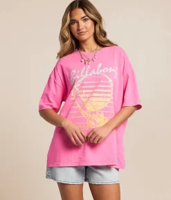 Billabong Every High Tide Oversized T-Shirt Guava Discount