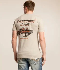 Tops | Troll Co. Everything Is Fine T-Shirt Sand