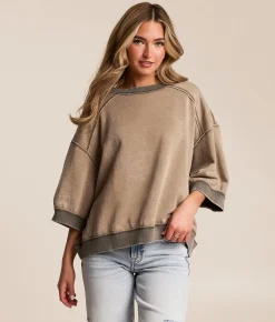 Tops | Free People Everything Oversized Pullover Nilla Cream