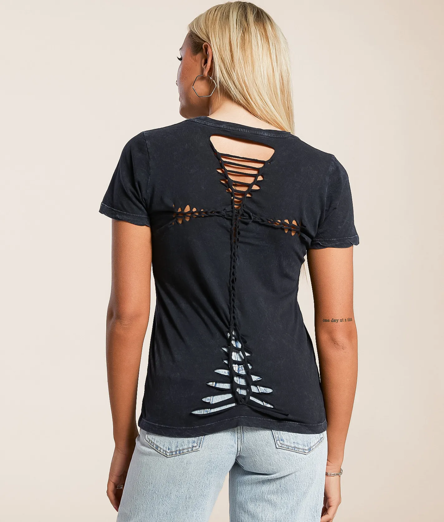 Tops | Affliction Evil Eye T-Shirt Black Lava Wash