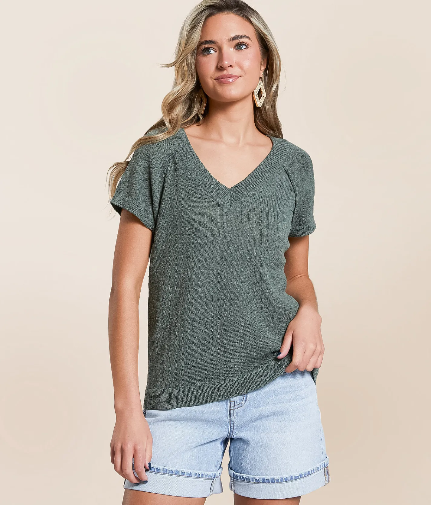 Blu Pepper Exposed Seam Sweater Coral Hot